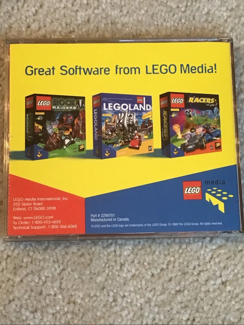 Lego Racers CD-ROM for Windows 95/98, Lego Media, 1999